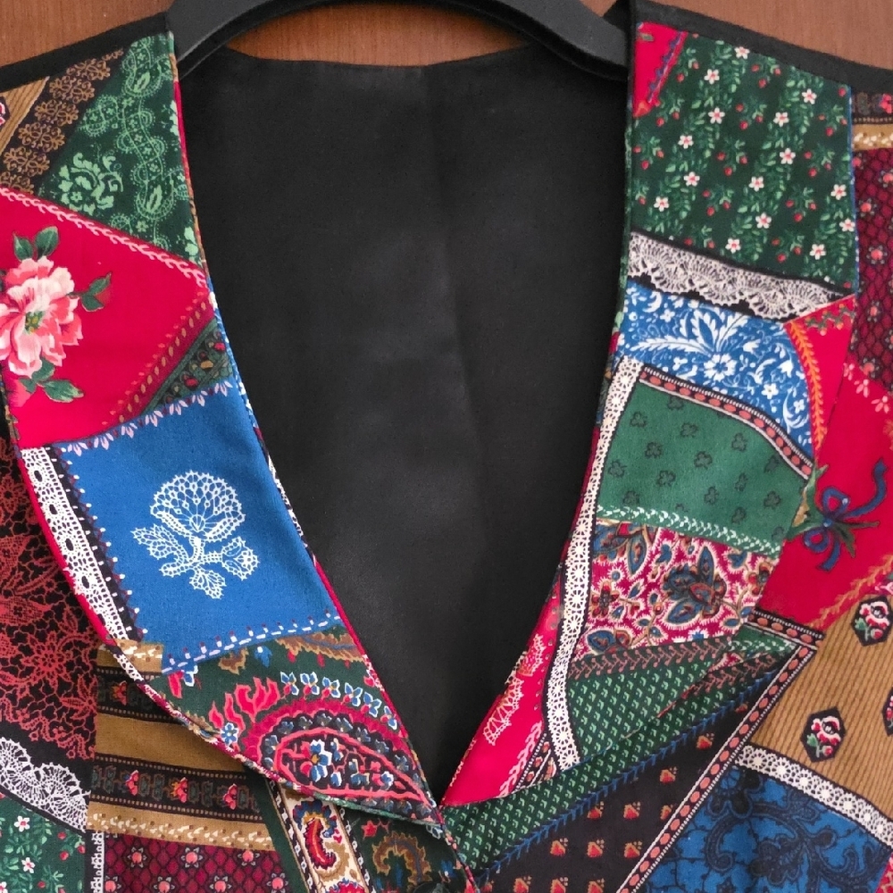 Patchwork Fabric Vest - image 2
